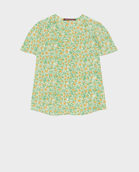 Silky printed blouse 0420 zest yellow 3sbl193v02