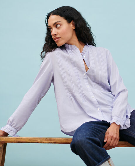 Cotton shirt 0612 blue mini stripes 3ssh007c21