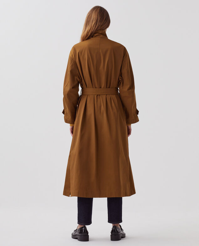 Oversize trench coat J340 brown