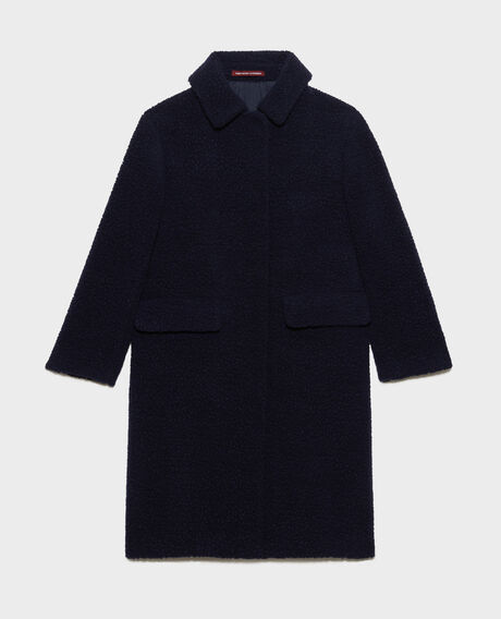 Long wool blend coat 8851 66 blue 2wcj012w08