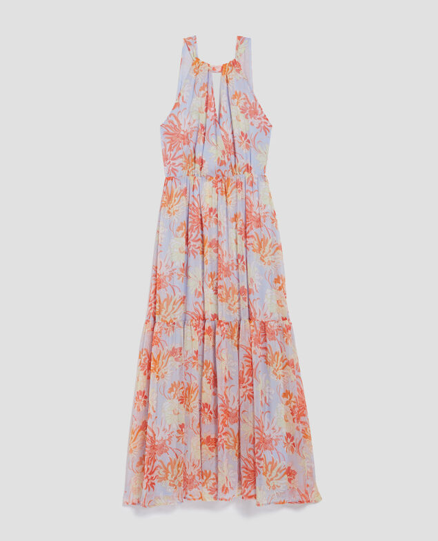 Fluid maxi dress H603 dahlia blue