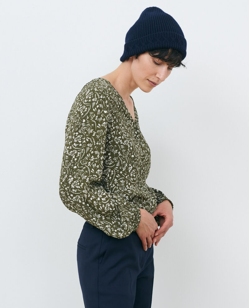 Printed blouse Cyanotype olive Prince