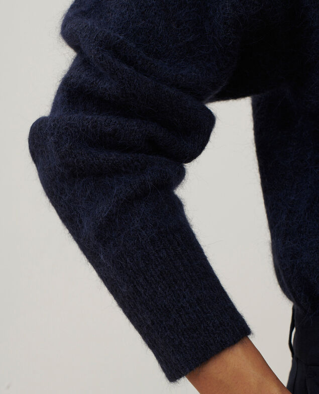 Alpaca blend round neck jumper