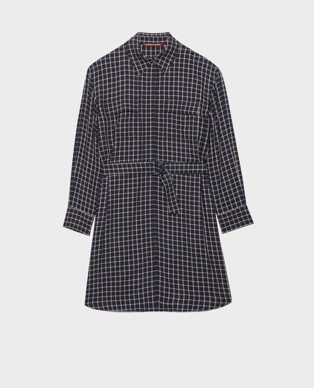 Check shirt dress 8869 69 navy check