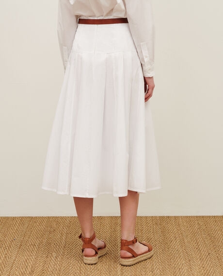 Cotton maxi skirt 0007 white 3ssk042c12