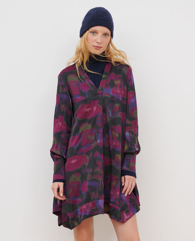 Silky printed dress