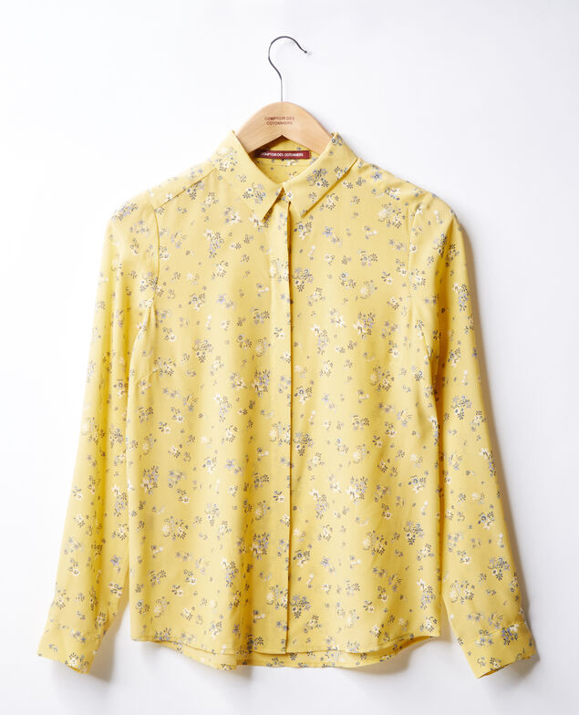 Printed silk shirt Lillybell lemon