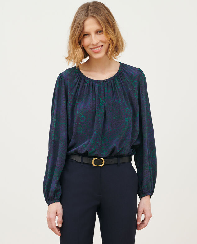 Silky printed blouse