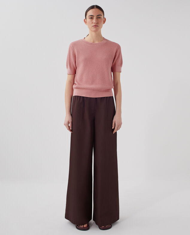 Short-sleeve cotton jumper U120 pink