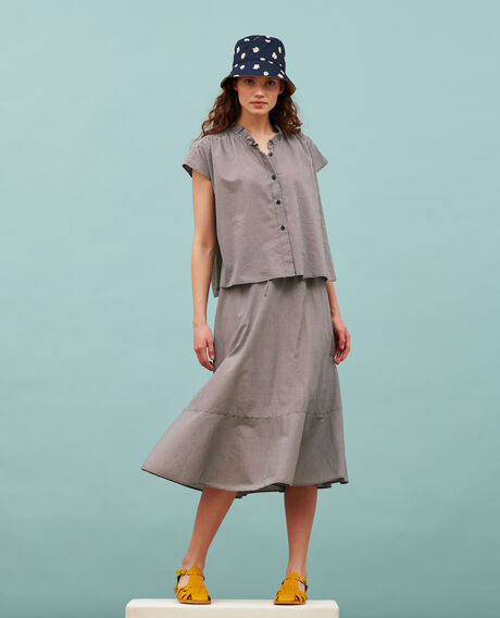 Cotton voile gingham skirt 7073 88_vichy 2ssk250c71