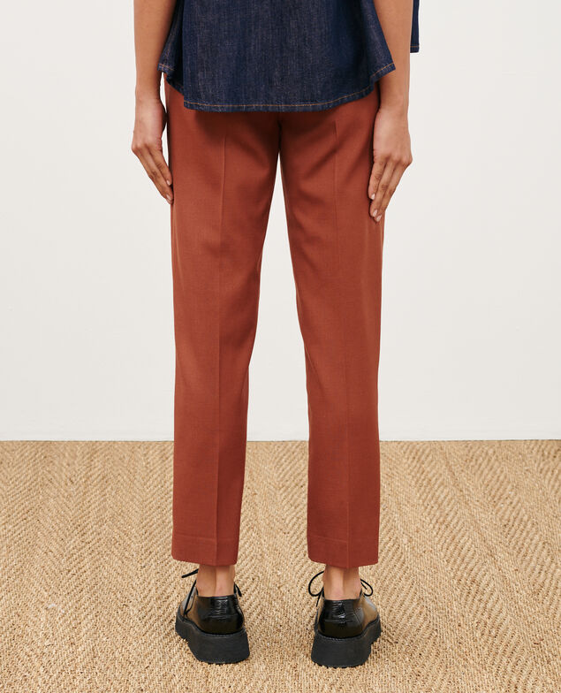 MARGUERITE - Cigarette trousers 8808 18 wine 2wpa021w04