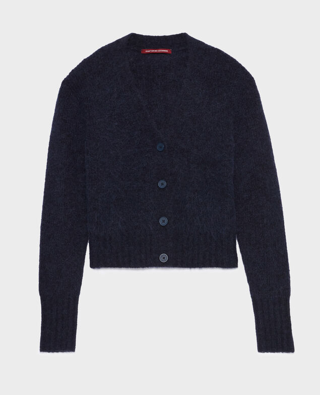Alpaca blend cardigan A692 navy 3wca050w38