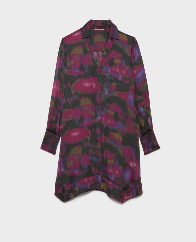 Silky printed dress