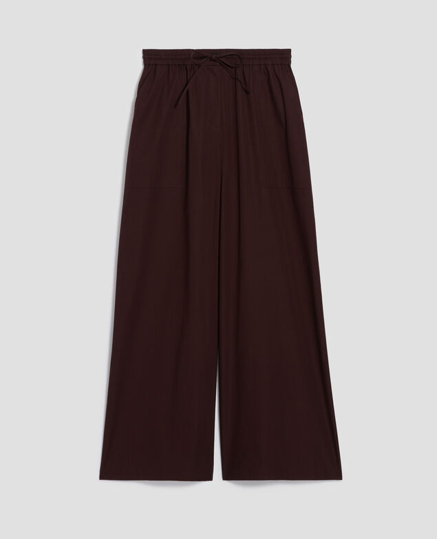 YVONNE - Loose trousers J790 chocolate plum