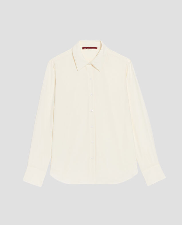 SIBYLLE - Silky shirt H013 gardenia