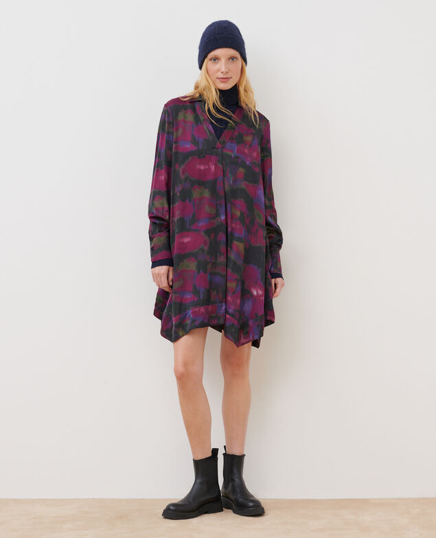 Silky printed dress