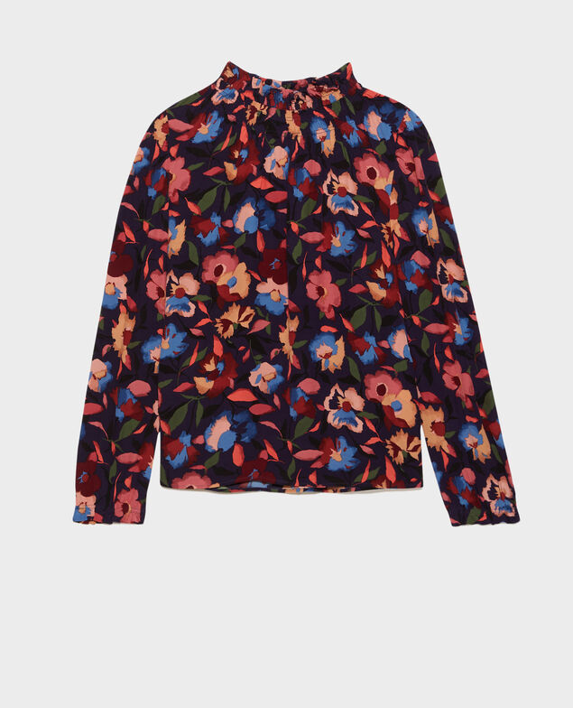Printed blouse 8858 69 navy print
