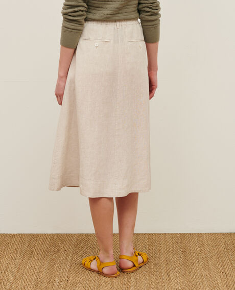 Linen midi skirt 0305 natural 3ssk199f06
