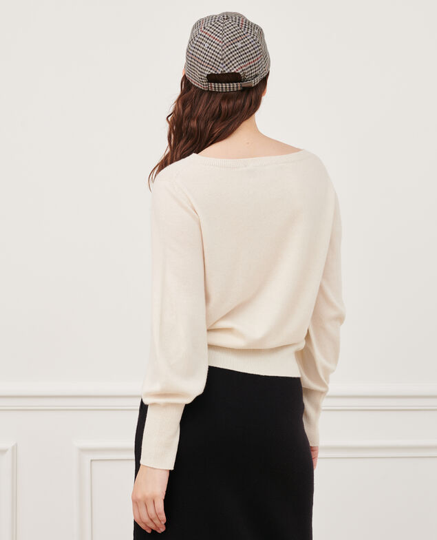 Fine cashmere boatneck jumper Jet stream
