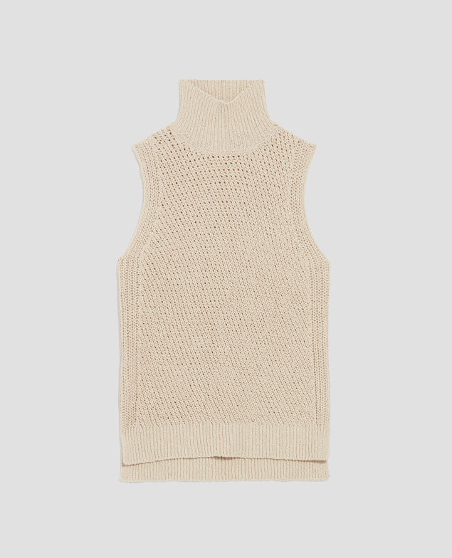 Sleeveless jumper H311 oyester gray