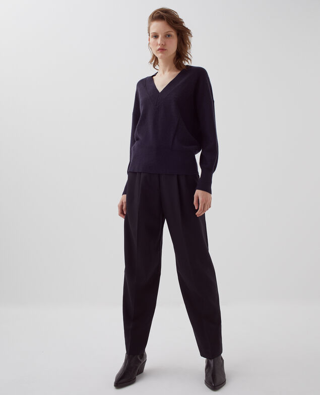 Cashmere V-neck jumper H695 night sky