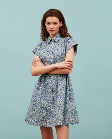 Cotton voile mini dress 7050 92_print_blue 2sdr212c01