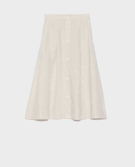 Linen midi skirt 0305 natural 3ssk199f06