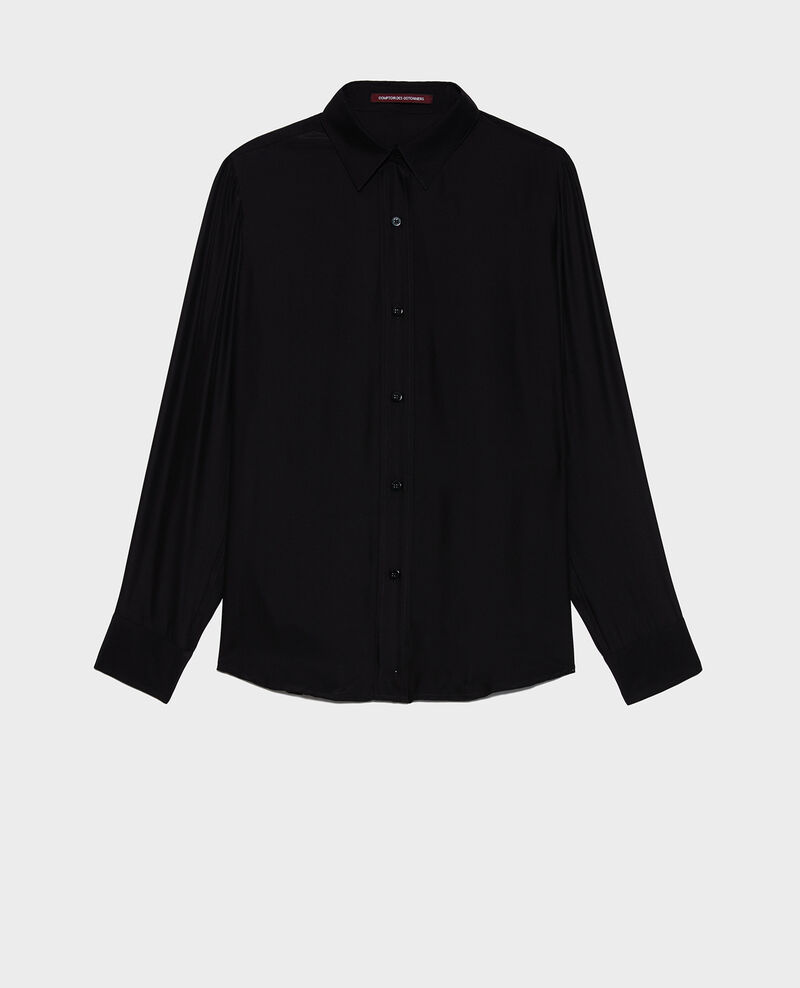 SIBYLLE - Silk shirt Black beauty Loriges