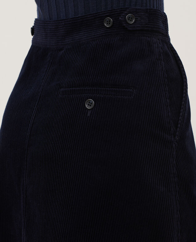 Corduroy mini skirt 8846 navy