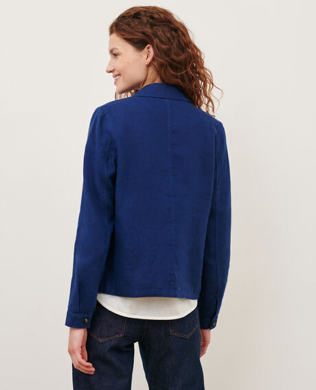 Linen jacket 0643 medieval blue 3sja184f03