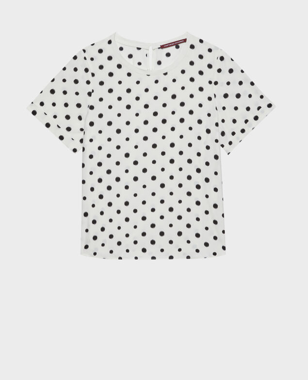 Polka dot print t-shirt 95 print white