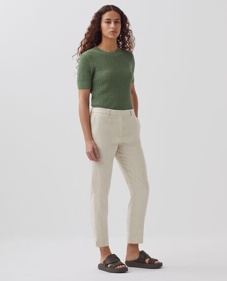 MARGUERITE - Cigarette trousers 0310 beige natural 3spa005f03