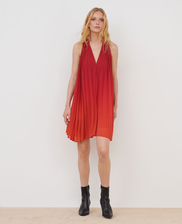 Silky pleated dress