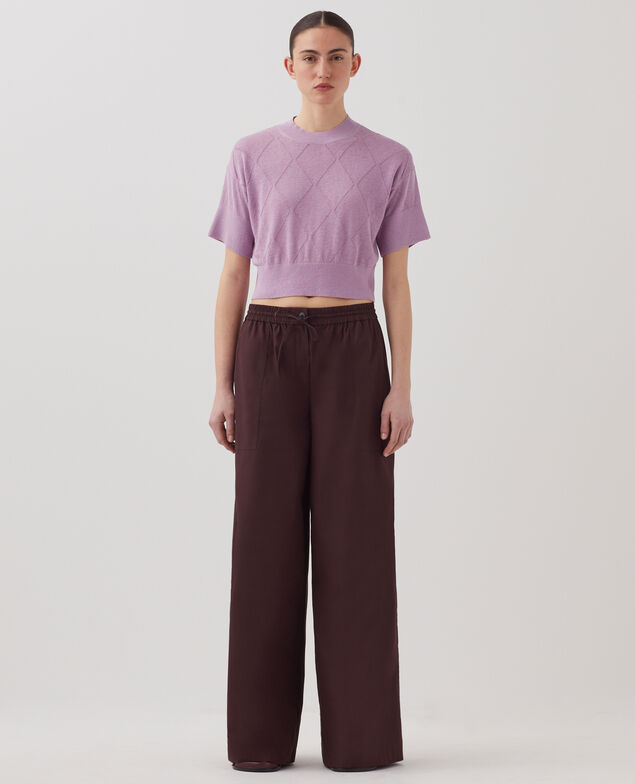 Short-sleeve jumper J720 lavender herb