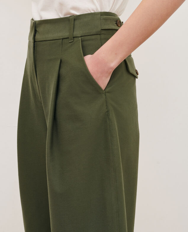 PEGGY - Jersey twill carrot trousers