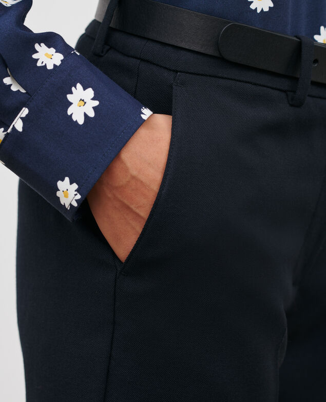 MARGUERITE - Cigarette trousers Black beauty