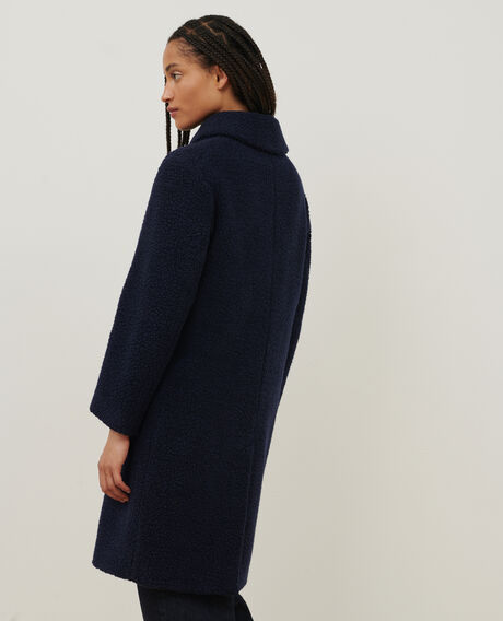 Long wool blend coat 8851 66 blue 2wcj012w08