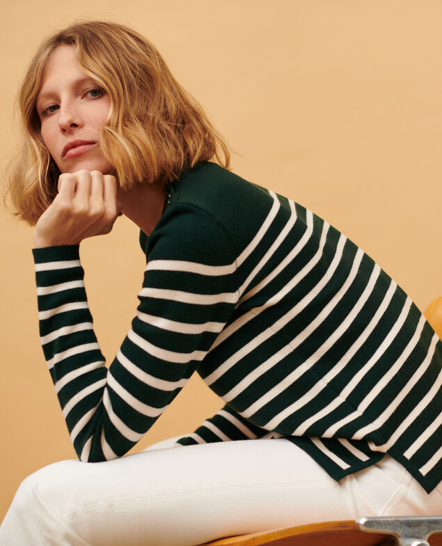 MADDY - Striped merino wool jumper