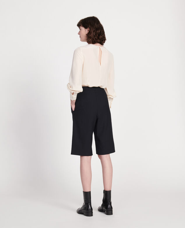Smooth wool bermuda shorts Black beauty