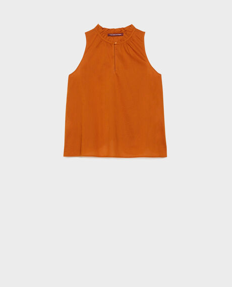 Cotton voile top 29 orange 2sbl417c01