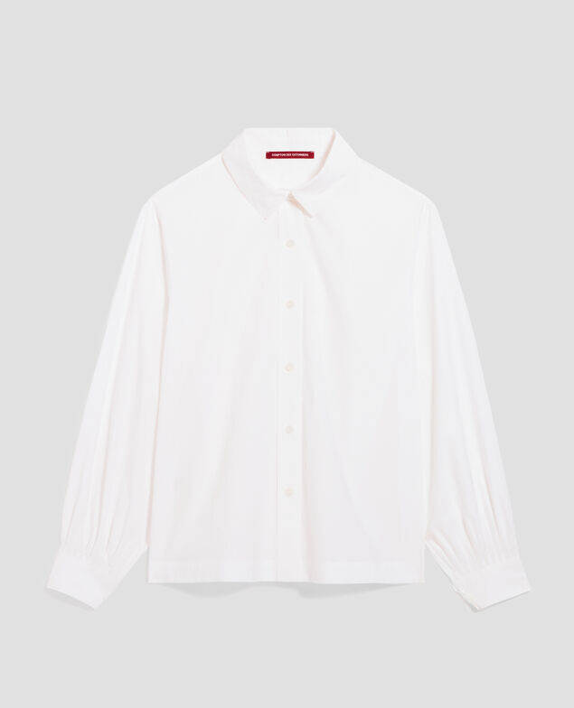 Loose cotton shirt H003 white 4ssh094c12