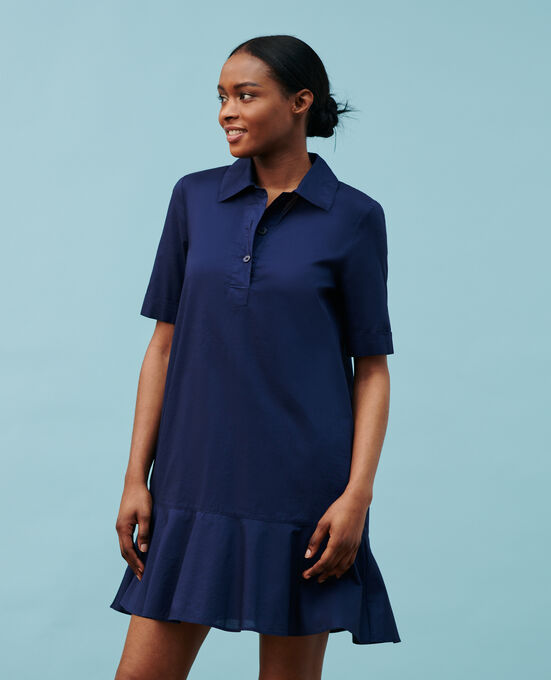 Cotton polo dress 68 BLUE