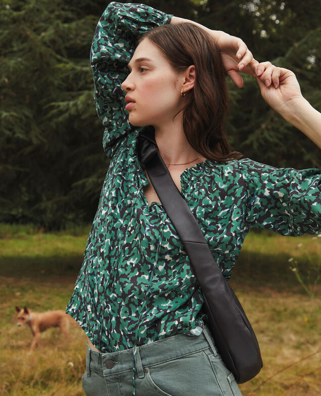 Silky printed blouse