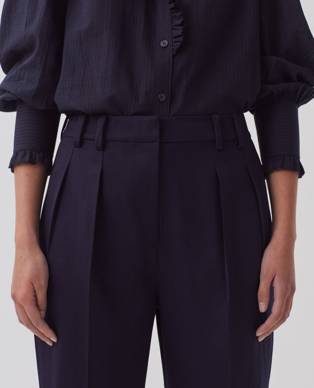 CAMILLE - Pleated trousers H695 night sky