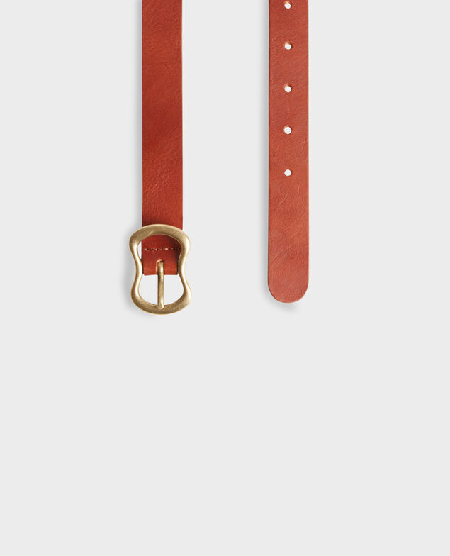 Skinny leather belt