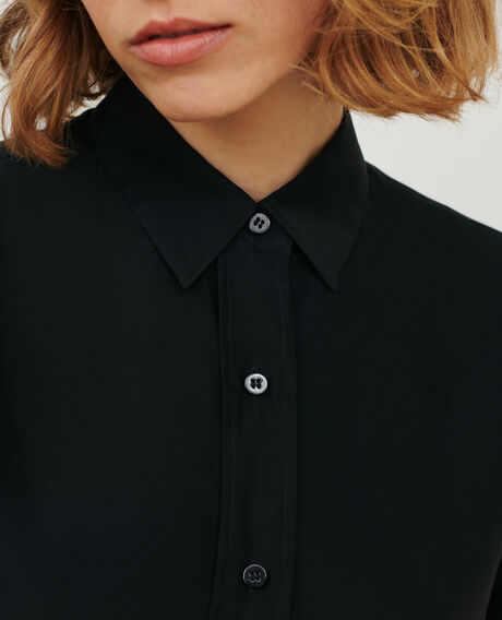 SIBYLLE - Silk shirt Black beauty Loriges