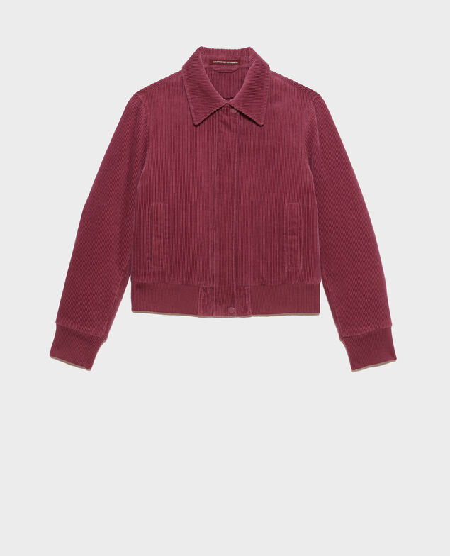 Corduroy zipped jacket Damson