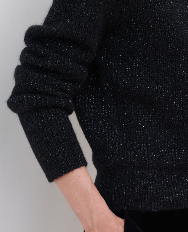 Alpaca blend polo neck jumper