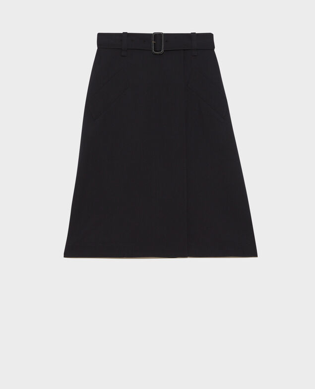 Wool wrap skirt Black beauty Padarac