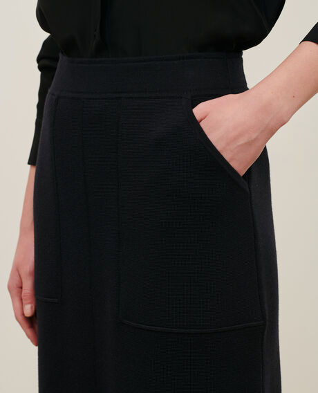 Wool maxi skirt 8891 09 black 2wsk133w21